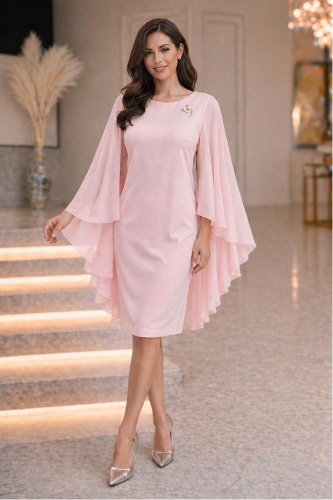 Svetlo-ružové šaty pre svadobnú mamku - Anjel
