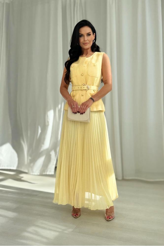 Žltý elegantný komplet Aurora