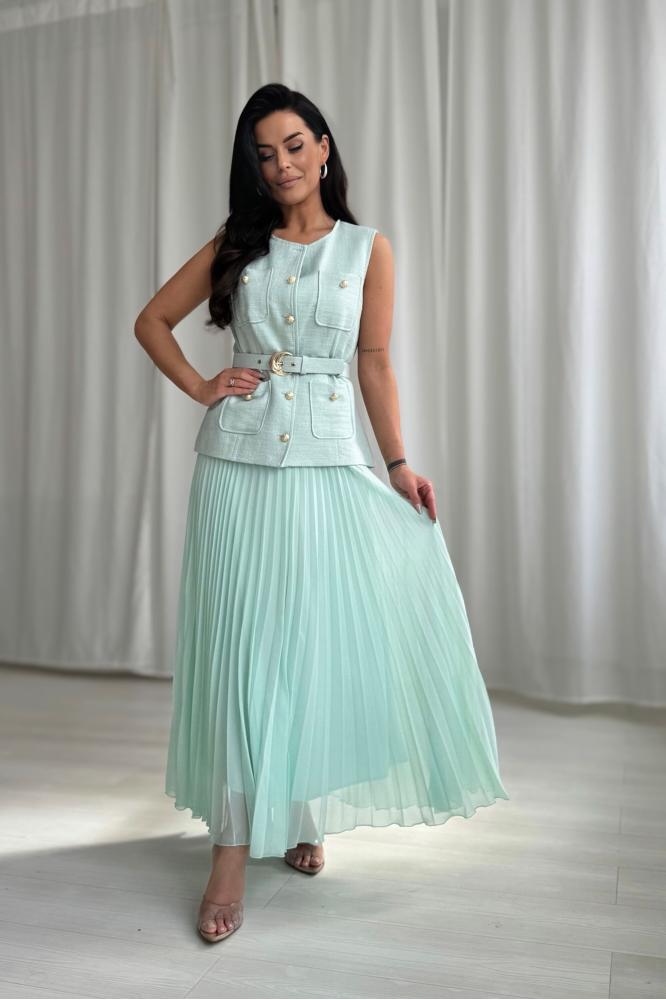 Mentolový elegantný komplet Aurora