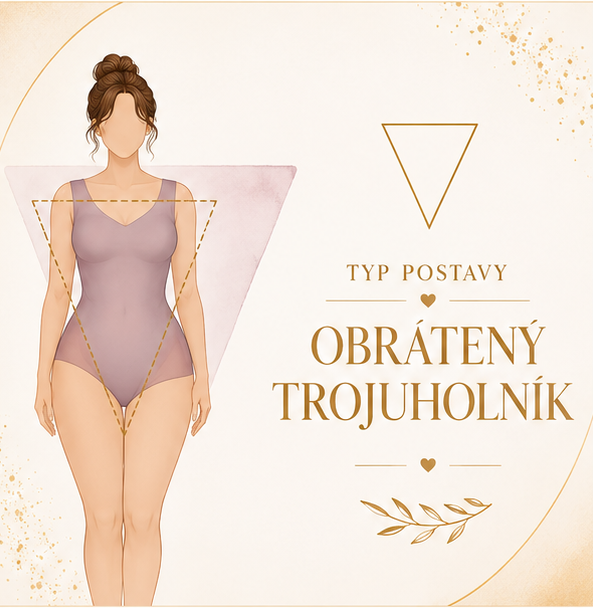 Typ postavy obrátený trojuholník - šaty pre moletky