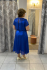 Elegantné modré midi šaty na svadbu