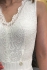 Asymetrické biele spoločenské šaty s krajkou
