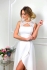 Asymetrické biele šaty pre nevestu