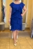 Spoločenské šifónové šaty s volánmi royal blue