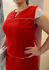 Červené spoločenské šaty so strieborným detailom