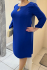 Krátke modré elegantné šaty plus size