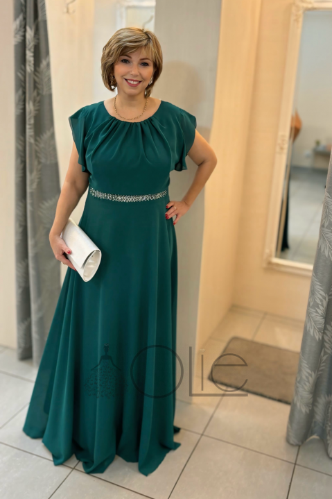 Zelené plus size šaty na svadbu Bella