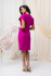 Cyklamenové puzdrové spoločenské šaty s riasením
