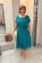 Zelené áčkové midi šaty plus size