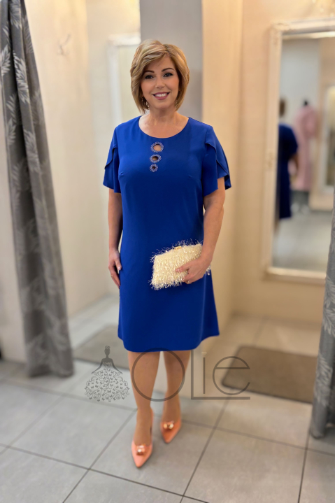 Modré spoločenské šaty pre moletky