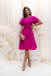 Krátke cyklamenové spoločenské šaty na svadbu