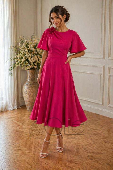 Malinové spoločenské šaty na svadbu Luna