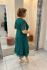 Zelené šifónové spoločenské midi šaty