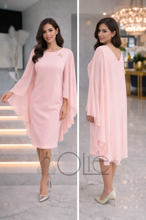 Svetlo-ružové šaty pre svadobnú mamku - Anjel