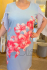 Elegantné svetlo-modré šaty s kvetmi plus size