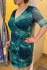 Puzdrové zelené spoločenské šaty plus size
