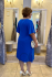 Krátke modré spoločenské šaty plus size