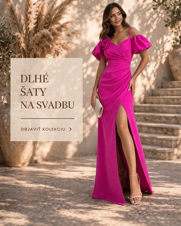 Dlhé šaty na svadbu – elegantné spoločenské šaty
